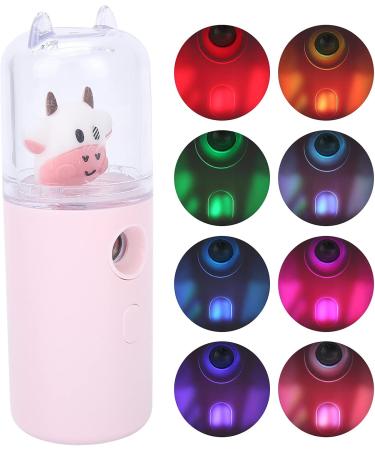 Qukaim Facial Mist Sprayer Cute Cartoon Animal Facial Mist Sprayer Portable Skin Moisturizing Nano Spray for Home Office Pink - Buy Online on GoSupps.com