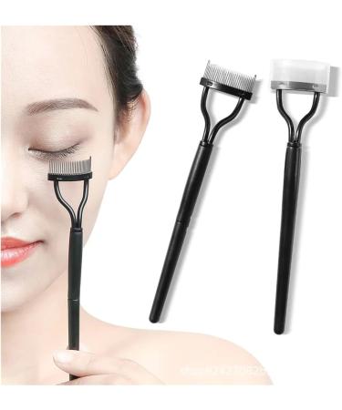 Buy 1pc Eyelash Separator & Metal Teeth Foldable Eyelash Curler - Stainless Beauty Makeup Brush Comb Tool (Black) | International Shipping Available - Buy Online on GoSupps.com