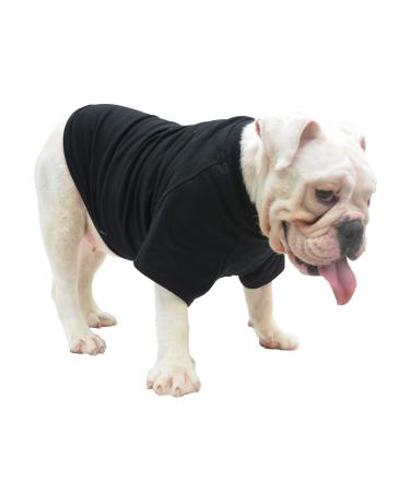 Lovelonglong Bulldog Clothes Dog Clothing Blank T-Shirt Tee Shirts for French Bulldog English Bulldog American Pit Bull Pugs 100% Cotton Skin Care Black B-XL B-XL (for Bulldog -50lbs) Black