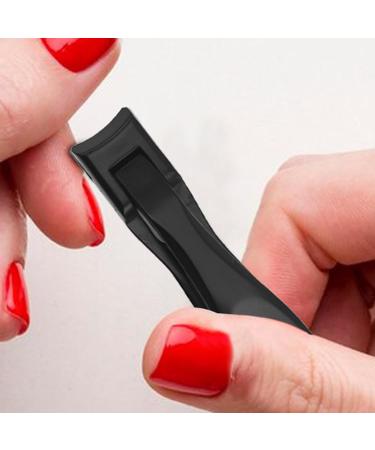 Nail Clippers for Thick Nails Fingernail Clippers for Adults Portable Toenail Scissors Stainless Steel Toenail Clippers for Large Nails Nail Clippers with Wide Jaw Opening and Nail File Black - Buy Online on GoSupps.com