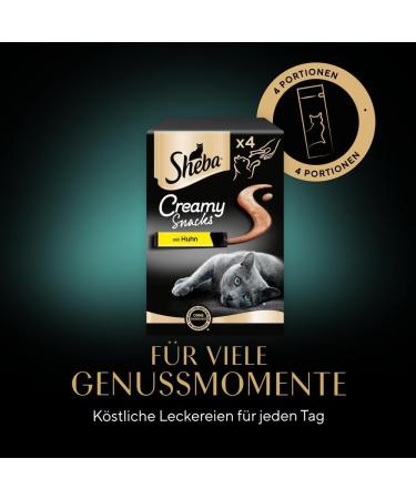 SHEBA Bag Creamy Snacks with Chicken - Premium Cat Treats (11 x 4 x 12g) | International Shipping Available - Buy Online on GoSupps.com