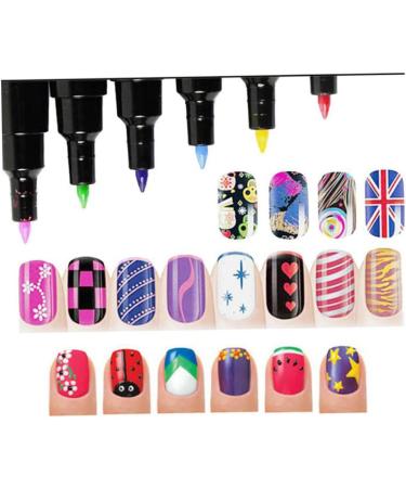 16PCS Nail Art Pen Painting Kit Nail Polish Pens Drawing Dotting Nail Polish Pen 3d Nail Design Beauty Tools For Uv Gel Polish Assorted Colour - Buy Online on GoSupps.com