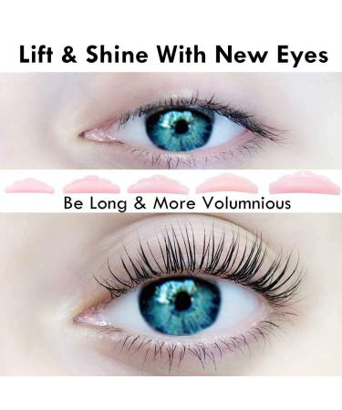 Libetary Super Soft Eyelash Lift Pads - 10 Reusable Silicone Rods in 5 Sizes for Eyelash Extensions - Protective Pink Cushions for Perfect Curling - Buy Online on GoSupps.com