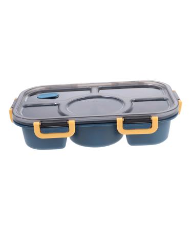 Alipis Box Lunch Box to Go Divided Lunch Containers Adults Multi-Function Bento Case Student Food Navy 28.5X19X6.5CM