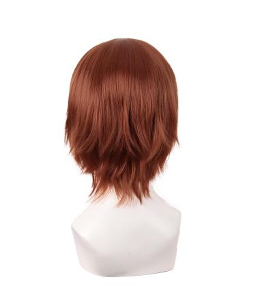 Buy MapofBeauty 12 Inch Side Bangs Short Straight Ginger Orange Cosplay Wig | International Shipping Available - Buy Online on GoSupps.com