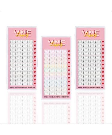 VNE Mixed Colorful Lash Extensions - Premade Volume & Mega Volume Fans | 6D C Curl | Pink Red Yellow Green Orange Purple Blue Brown - Shop Internationally - Buy Online on GoSupps.com