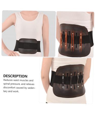 Adjustable Lower Back Support Brace for Men - Herniated Disc Protection & Waist Trainer Corset - Fajas Para Hombres - Comfortable Sweat Band 110X25X2cm Brown - Buy Online on GoSupps.com