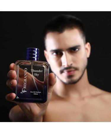 Thunder Sky Perfume For Men - 100 ML | Luxury Long Lasting Fragrance Spray | Eau De Perfum | White Wood Amber - Sweet Floral Fragrance Scent - Buy Online on GoSupps.com