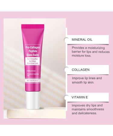  G n rique Pro-Collagen Peptide Gloss Balm Plumping & Hydrating Lips Plumping Gloss Instant Moisturizing Lips Sheer & Shiny Finish for Fuller Lips (2) - Buy Online on GoSupps.com