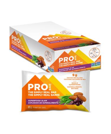 PROBAR - The Simply Real Meal Bar Plant-Based Whole Food Ingredients Superfood Slam 12 Count (85g)
