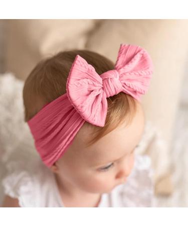 YANINEE 4-Piece High Elastic Nylon Hair Bands for Baby Girls (0-6 Months) - Soft & Stretchy Headbands for Newborns & Infants - Buy Online on GoSupps.com