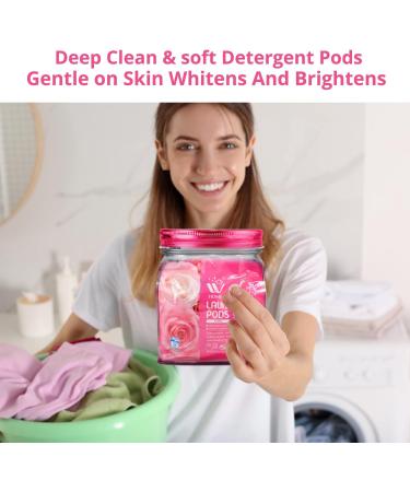5-in-1 Laundry Pods 96 Count: Ultra Concentrate HE Detergent Pods with Stain Lifter Technology & Fabric Softener - Rose Extracts - Pack of 3 - Buy Online on GoSupps.com