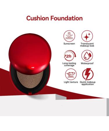 Red Cushion Foundation Red Fit Cushion Foundation SPF40 PA++ CC Concealer for Glass Skin Long-Lasting Lightweight High Coverage Waterproof & Sweatproof Semi-Matte Natural Face Makeup (Porcelain) - Buy Online on GoSupps.com