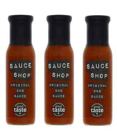 Sauce Shop - Original BBQ Sauce Pack of 3 - Perfect for Dips Glazing Award Winning Gluten Free Vegan-Friendly 3x 255g Jars