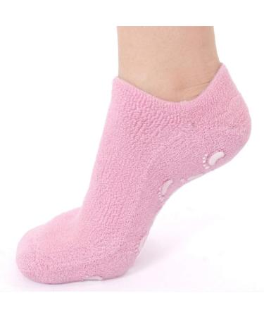 Moisturizing Gel Socks for Pedicure - Softens Feet & Relieves Pain - Unisex Pink - Buy Online on GoSupps.com