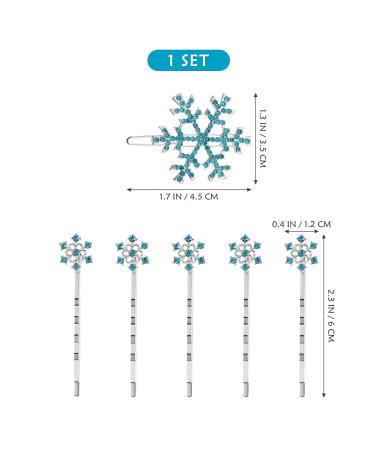 Lurrose 6pcs Snowflake Crystal Hairpins - Bridal Rhinestone Bobby Pins for Wedding, Prom & Parties - Buy Online on GoSupps.com