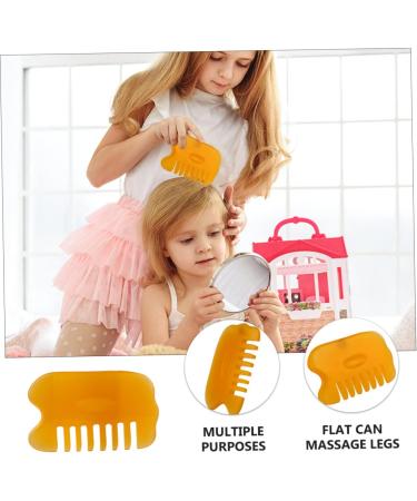 FOMIYES 2pcs Comb Multitools - Acupuncture Head Massager & Gua Sha Hairbrush Scraping Tool Heat Jade Massage Board - Orange 9.5X5.8X1cm - International Shipping Available - Buy Online on GoSupps.com