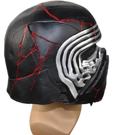 Gaweco Star Series Kylo-Ben Solo Latex Helmet Cosplay Mask - Halloween Costume with Blood Scar - Buy Online on GoSupps.com