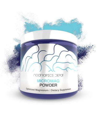 Optimized Magnesium Supplement | MicroMag Powder | 30 Grams | 200mg of Elemental Magnesium Per Serving | Supports Brain Health + Sleep Quality | Promotes Relaxation 1.06 Ounce (Pack of 1)
