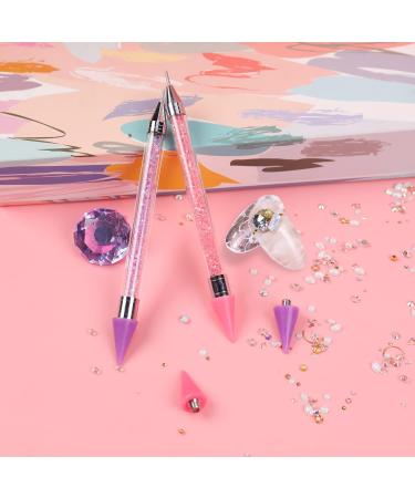 2 Pack Rhinestone Picker with Replaceable Wax Heads - Dual Ended Diamond Painting Pen Tool (Pink Purple) - Buy Online on GoSupps.com