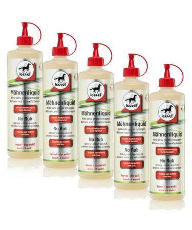 RL24 LeoVet - mane liquid for horses |Hairwater against dandruff mane & tailchairs |Lotion makes scale freeAgainst itching |Horse care |5 x 500 ml (5 Set)