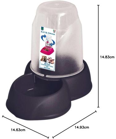 GP Non-Slip Hopper with Feeder and Medium Drinker Assorted 25x17x22 cm (Paquete de 1) - Buy Online on GoSupps.com