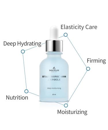 The Skin House Hyaluronic 6000 Ampoule | Deep Hydrating Serum | Moisturizing Hyaluronic Acid (30ml) - International Shipping Available - Buy Online on GoSupps.com