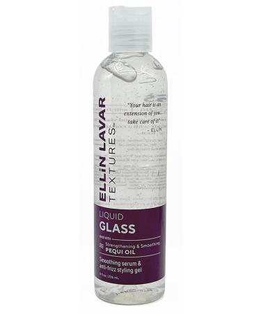 LiquidGlass Smoothing Styling Gel with Pequi Oil - Smoothing Serum & Anti Frizz Gel | Strengthens Hair | Non Greasy (8 ounces)