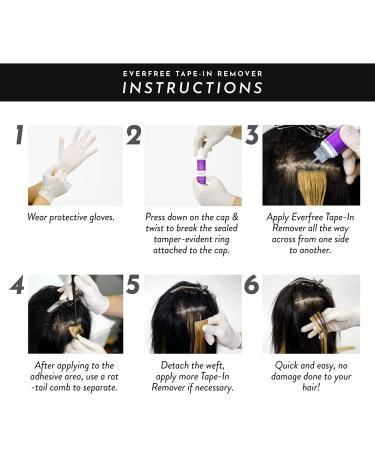 EverFree Tape-In Remover - Salon Quality Hair Extension Remover for Professionals - Oil-Free Alcohol-Based Formula - 2 oz Spill-Proof Bottle - Buy Online on GoSupps.com