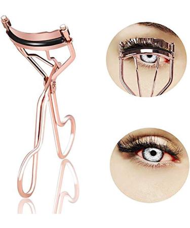 Eyelash Curler Rubber Pads Stainless Steel Eye Lash Curl Tool Applicator For Easy Lash Makeup (Rose Gold) - Buy Online on GoSupps.com