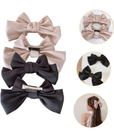 FOMIYES 4 Pairs Bow Hairpin Baby Hair Clips Hair Pin Bowknot Hair Bows Bow Hair Clip Ribbon Bowknot Accessories Hair Jewels for Women Girls Hairpin Woman Fabric Big Hairpin Wedding - Buy Online on GoSupps.com