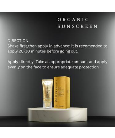GIQIR Beauty Organic Sunscreen Broad Spectrum SPF50 Ultimate Sun Protector UVA + UVB Expert 1.7 fl oz - Buy Online on GoSupps.com