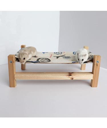 Wooden Reptile Hammock Swing for Bearded Dragon & Gecko - Tower Pattern Lizard Bed - Buy Online on GoSupps.com