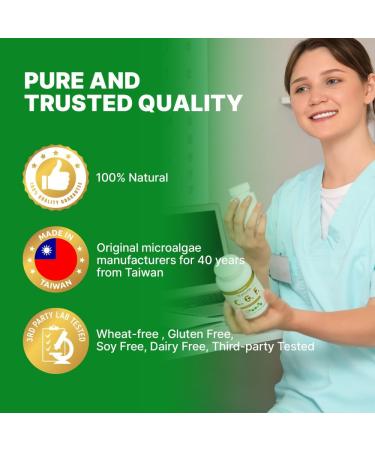 FEBICO Chlorella Growth Factor CGF Capsules 350mg 30 Count Non-GMO Vegan Supplement for Immunity & Cognitive Health Natural Spermidine Superfood - Buy Online on GoSupps.com