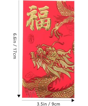 TEHAUX 30pcs Spring Festival Red Pocket Chinese Hong Bao Chinese Money Envelopes Red Envelopes Cash Envelopes 2024 Red Packets Money Packet Money Bag Dragon Packets China Paper Wedding - Buy Online on GoSupps.com