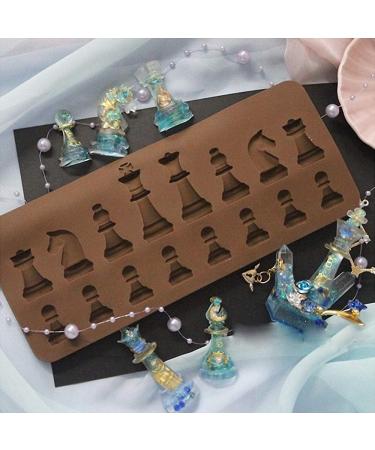 International Chess Silicone Candy Molds - 2Pcs Chess Piece Chocolate Mold for Epoxy Resin, Fondant, Clay & Wax Melt Crafting - Buy Online on GoSupps.com