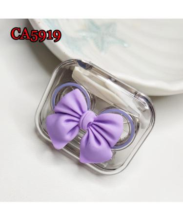 Cute Big Butterfly Contact Lens Case - Portable Travel Kit for Lenses with Tweezers - Violet - International Shipping Available - Buy Online on GoSupps.com