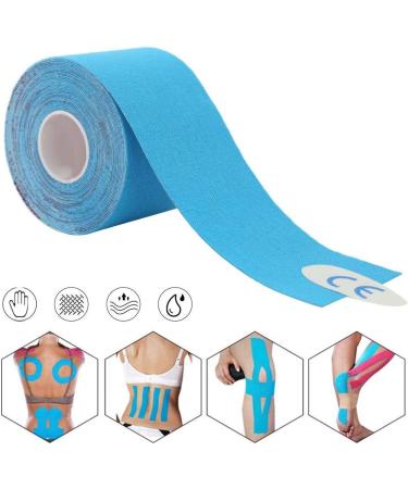 Injury Muscle Taping Adhesive Bandage Wrap Rolls Stretch Self-Adherent Tape for Sports Wrist Ankle 5cm*5m(Blue) - Buy Online on GoSupps.com