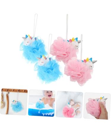 FOMIYES 4 Pcs Bath Ball Loofah Sponge - Ideal for Body Wash & Skin Scrubbing | Shower Bath Scrubber & Animal Loofah | Buy Online - International Shipping Available - Buy Online on GoSupps.com
