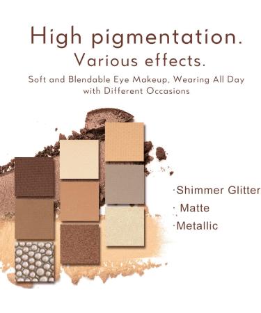 COLORITE CATKIN 9colour Eyeshadow Palette Professional Eyeshadow Palette Highly Pigmented Matte Eyeshadow Palette Eyewear Water Resistant for Daily Makeup 144g C15 Forest - Buy Online on GoSupps.com