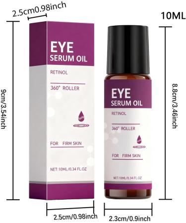  WJnflQN Eye Contour Oil | 10ml Moisturizing Roller Eye Oil for Women | For Men and Women Reduces Crow's Feet Smoothes Skin Diminishes Dark Circles and Puffiness - Buy Online on GoSupps.com