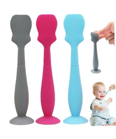 Diaper Cream Spatula Set - 3 Silicone Baby Po Spatulas with Suction Cup | Easy Removable & Durable for Parents - Buy Online on GoSupps.com