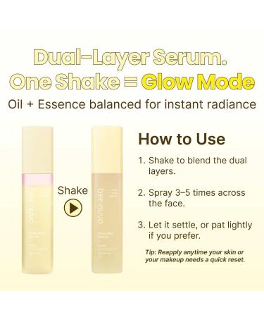 beenuvo Glow Mist Serum Propolis 20 000 ppm Niacinamide 5% Hyaluronic Acid Hydrating Face Mist Lightweight Serum Non-Comedogenic For Sensitive Skin Korean Skin Care (2.70 fl oz) - Buy Online on GoSupps.com