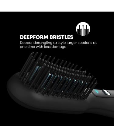 REVAMP Deepform Hair Straightening Brush Ceramic Heating Brush - 2 in 1 Drying and Styling Hot Air for Wet Hair Heated Brus - Buy Online on GoSupps.com