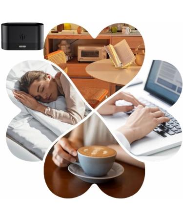 Dasiautoem Flame Diffuse Humidifier - Noiseless 7-Color Aroma Diffuser for Essential Oils | 180ml Auto-Off Protection - Perfect for Home Office Yoga (Black) - Buy Online on GoSupps.com