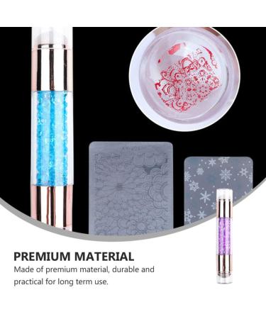 FRCOLOR 3Pcs Colorful Glitter Nail Art Stamper Set | Jelly Clear Nail Stamper for Manicure | Best Nail Art Tool Accessories - Buy Online on GoSupps.com
