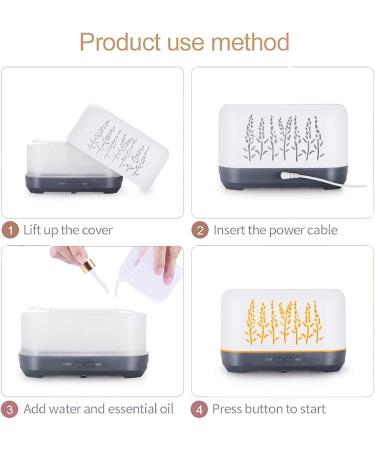YAVOCOS Flame Essential Oil Diffuser 200ml Air Humidifier Flame with Remote Aroma Diffuser with Flame Night Light Quiet Water Mist Timer Automatic Closing for Home Office Bedroom Yoga Spa - Buy Online on GoSupps.com