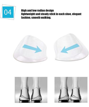 Heel Wedge Inserts - 5 Pairs of Silicone Orthopedic Gel Heel Protectors for Ultimate Comfort - Buy Online on GoSupps.com