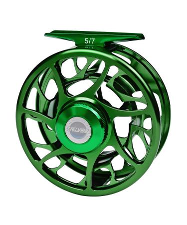 Fly fishing roll fly rolls cnc edited aluminum alloy body large arbor spool 5/7 7/9 9/10 wt 9/10 wt roll dark green