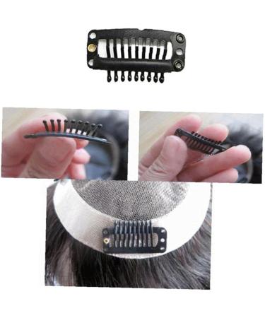 Pinicecore 20pcs Stainless Steel Snap Wig Clips - Black U Shape Metal Clips for Hair Extensions & DIY - Buy Online on GoSupps.com